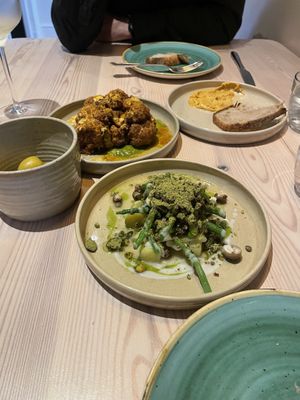 A few of the small plates, including cauliflower & leeks  at The Nettle in Settle