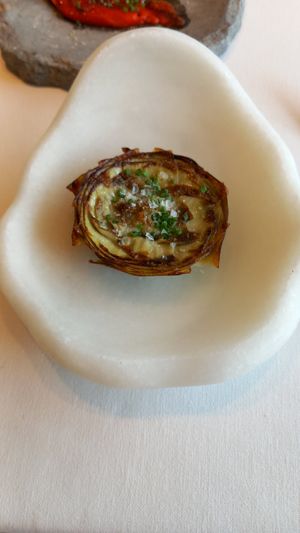 Alcachofas at Restaurante Solana in Ampuero