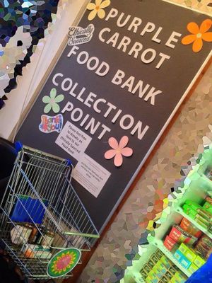 Our foodbank collection is getting pretty popular at Purple Carrot in Liverpool