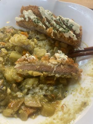 Cutlet and sauce were so good!  at Vegenarang in Seoul