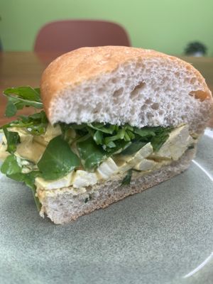 Tofu (egg) mayo - addictive!  at The Leafy Stop in Wellington