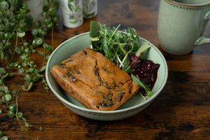 "Frittata" Made with Chickpea flour at The Leafy Stop in Wellington