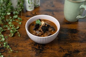 Daily changing stews at The Leafy Stop in Wellington