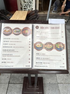 Menu  at Hang ma  - Sen Viet Chay in Hanoi