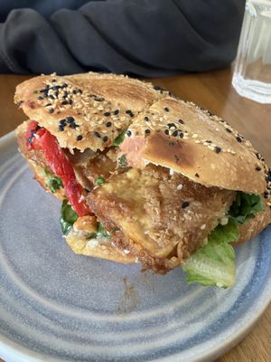 Sticky tofu sandwich  at Belen Plant Bakery - Petone in Petone