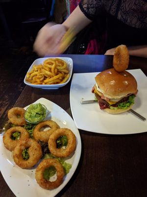 burger and sides at Lily Burger in Berlin