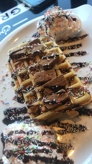 Vegan waffle  at Lily Burger in Berlin