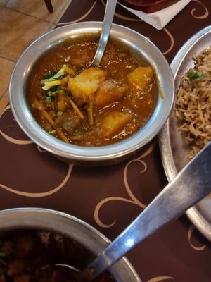 Veg curry (from my sisters non vegan starter - was side served so vegan) at Sabor da India in Funchal