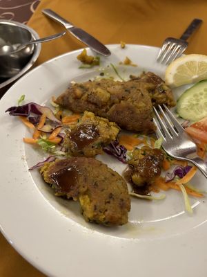 Potato fritters  at Sabor da India in Funchal