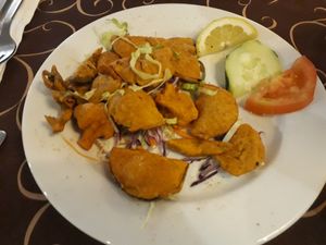 Vegetable pakora at Sabor da India in Funchal
