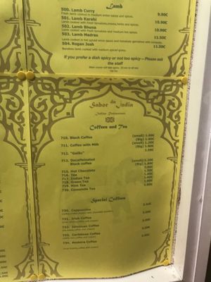 Menu 5 at Sabor da India in Funchal