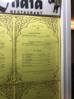 Menu 6 at Sabor da India in Funchal