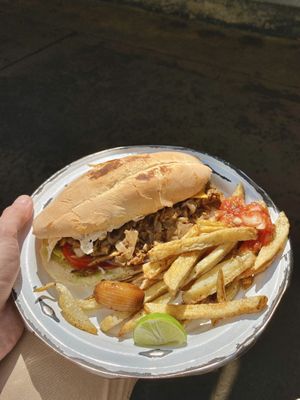 Bisteck torta   at Por Siempre Vegana - Food Stall in Mexico City