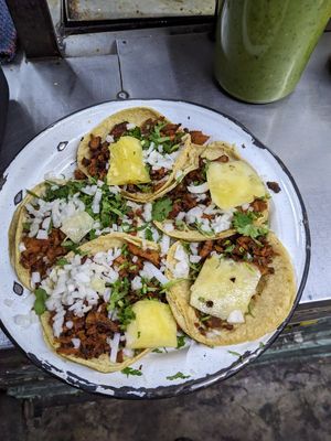 Al Pastor Tacos! at Por Siempre Vegana - Food Stall in Mexico City