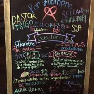 Menú at Por Siempre Vegana - Food Stall in Mexico City