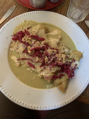 Enchiladas de tofu  at Por Siempre Vegana - Food Stall in Mexico City