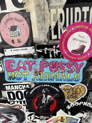 Sticker  at Por Siempre Vegana - Food Stall in Mexico City