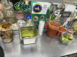 The fixings at Por Siempre Vegana - Food Stall in Mexico City