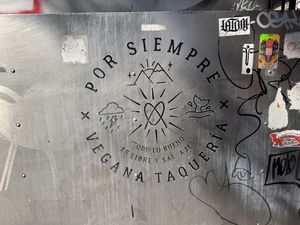 Por siempre vegana taqueria stall logo  at Por Siempre Vegana - Food Stall in Mexico City