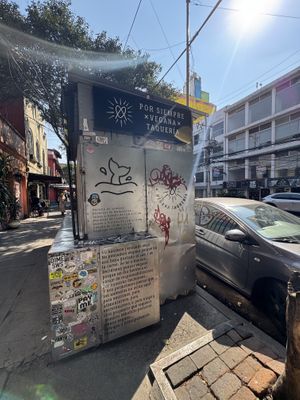 Por siempre vegana taqueria stall  at Por Siempre Vegana - Food Stall in Mexico City