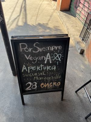 Por siempre vegana 2 announcement  at Por Siempre Vegana - Food Stall in Mexico City