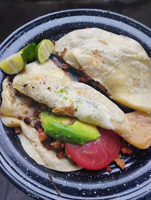 Gringa campechana at Por Siempre Vegana - Food Stall in Mexico City