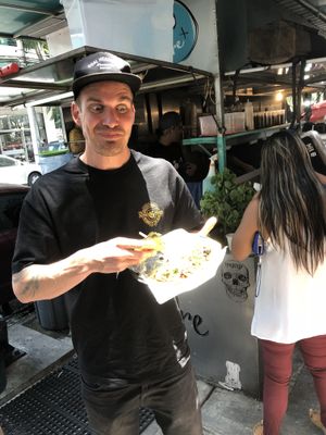One happy cow! at Por Siempre Vegana - Food Stall in Mexico City