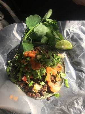 Taco de chorizo  at Por Siempre Vegana - Food Stall in Mexico City