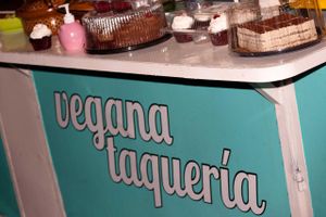 Taqueria vegana with cakes! at Por Siempre Vegana - Food Stall in Mexico City