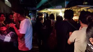 Happy eaters! at Por Siempre Vegana - Food Stall in Mexico City