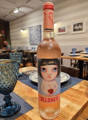 Vegan wine. at Sa Barca in Tossa De Mar