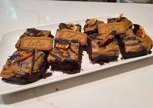 Biscoff chocolate brownie at Kadamba Kafe in Brooklyn