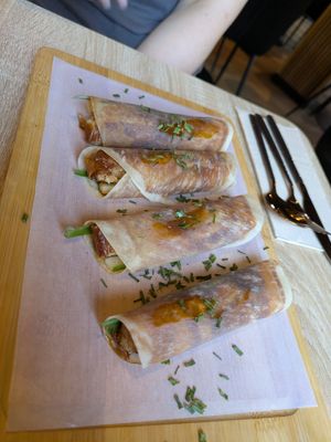 Pecking duck at Shlen - Chamberi in Madrid