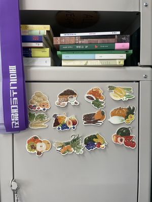 Cute vegetable magnet & books  at Zzu home - 쯔유집  in Seoul