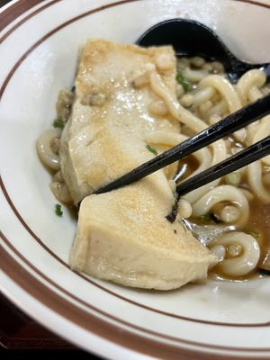 With Q tofu. I loved it’s texture!  at Zzu home - 쯔유집  in Seoul