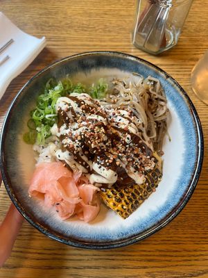 tofu donburi  at Maneki in Birmingham
