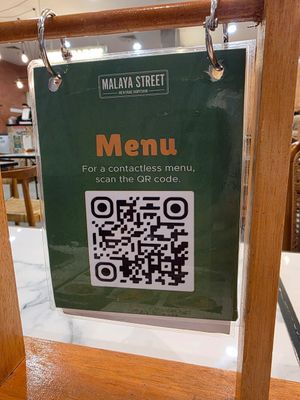 Digital menu at Malaya Street - Bintaro in Candidasa
