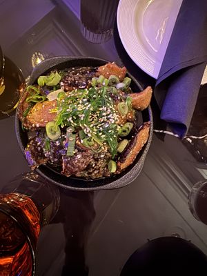 Vegan warm Shiitake Mushrooms Wakamee  at The Lobby Bar in Elora