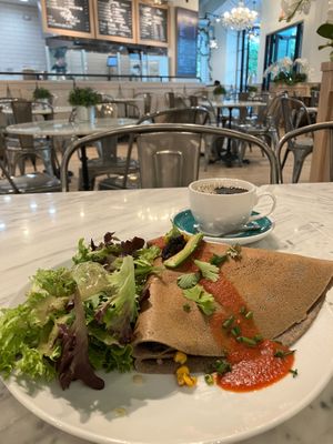 "The Vegan" savory crêpe - satisfying and flavorful at Sweet Paris Crêperie & Café in Bloomington
