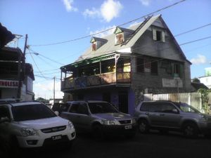 Taken from the entrance of Ship St at Nattywel Plus in Roseau