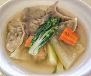 Dumplings noodles at San Seng Tong Buddhist Association - 三圣佛堂 绿茶坊 in Kuching