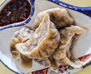 Dumplings at San Seng Tong Buddhist Association - 三圣佛堂 绿茶坊 in Kuching