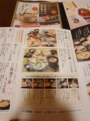 Menu at Umenohana Momochiten - 梅の花 百道店 in Fukuoka