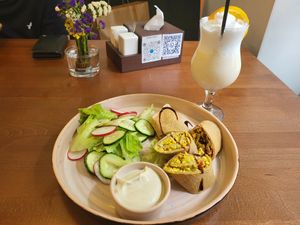 Scrambled tofu wrap. at Green Cafe & Shop in Lviv