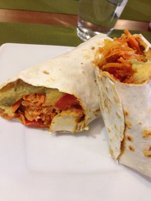 tofu wrap.  at Green Cafe & Shop in Lviv