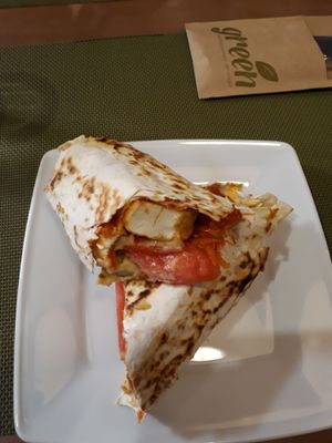 Tofu wrap at Green Cafe & Shop in Lviv