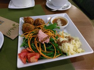 falafel and couscous at Green Cafe & Shop in Lviv