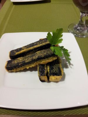 tofu 'fish sticks' at Green Cafe & Shop in Lviv