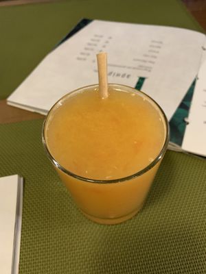 Orange grapefruit juice at Green Cafe & Shop in Lviv
