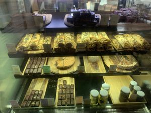 Raw cabinet, so much to choose from! Sweet and savoury plus Love Loco chocolates!   at Marie Anita's in Gold Coast